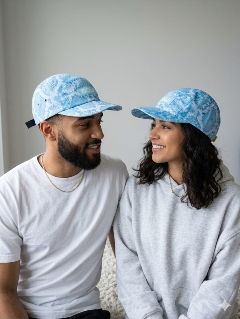 GOLF WANG Blue Snake Print 5-Panel Camp Hat Tyler The Creator